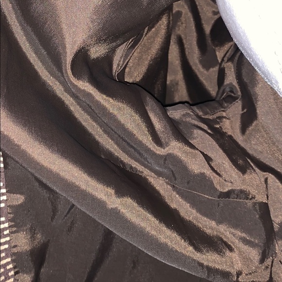 Brown & Cream Fitted Round Collar Button Jacket - Picture 8 of 9